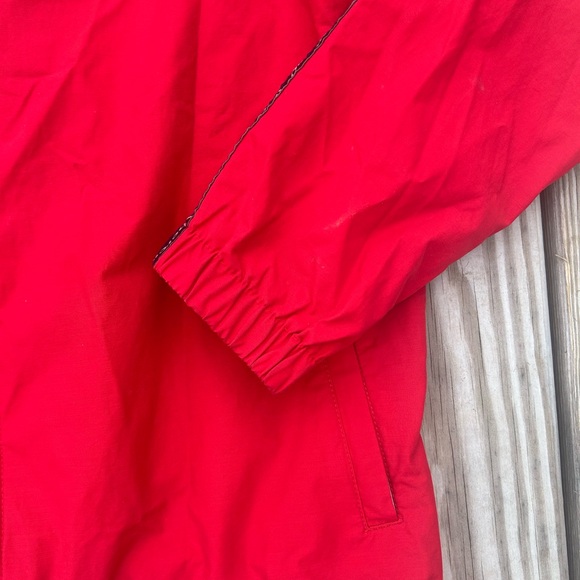 Abercrombie & Fitch Jacket‎ Mens Small Red Windbreaker Full Zip Y2K Preppy Logo - Picture 6 of 11